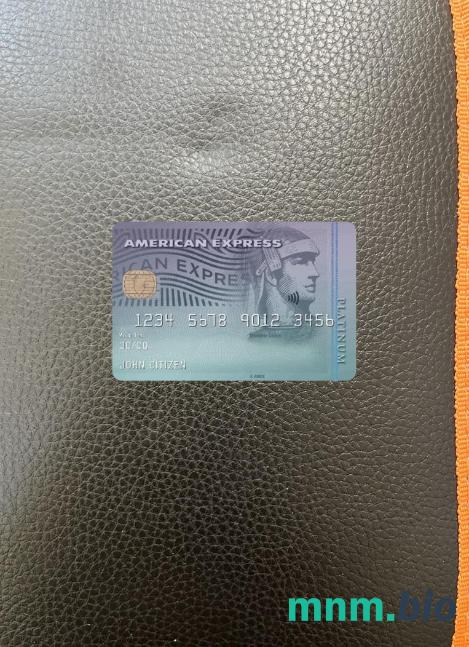 USA Discover bank AMEX platinum card wygląd fotograficzny skan PSD + zdjęcie